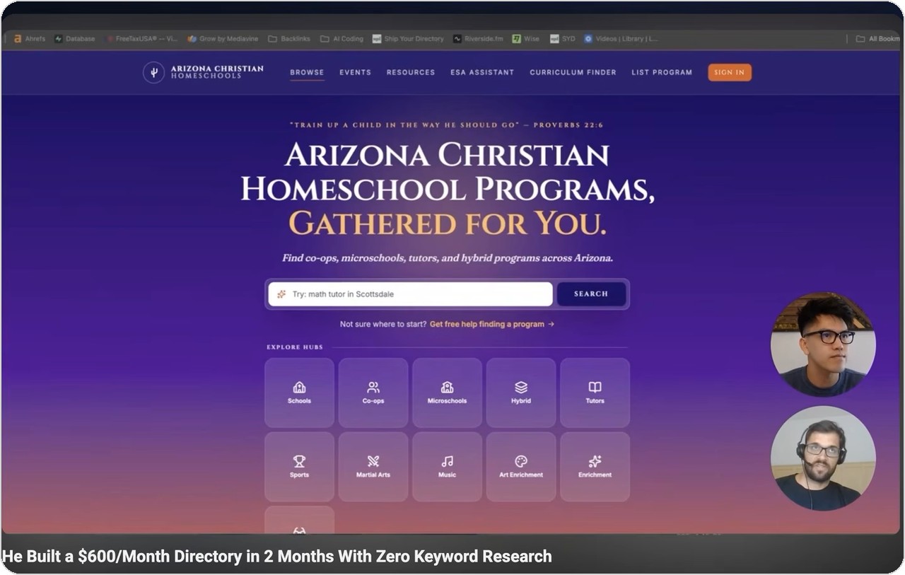 Podcast episode: He built a $600/month directory in 2 months with zero keyword research
